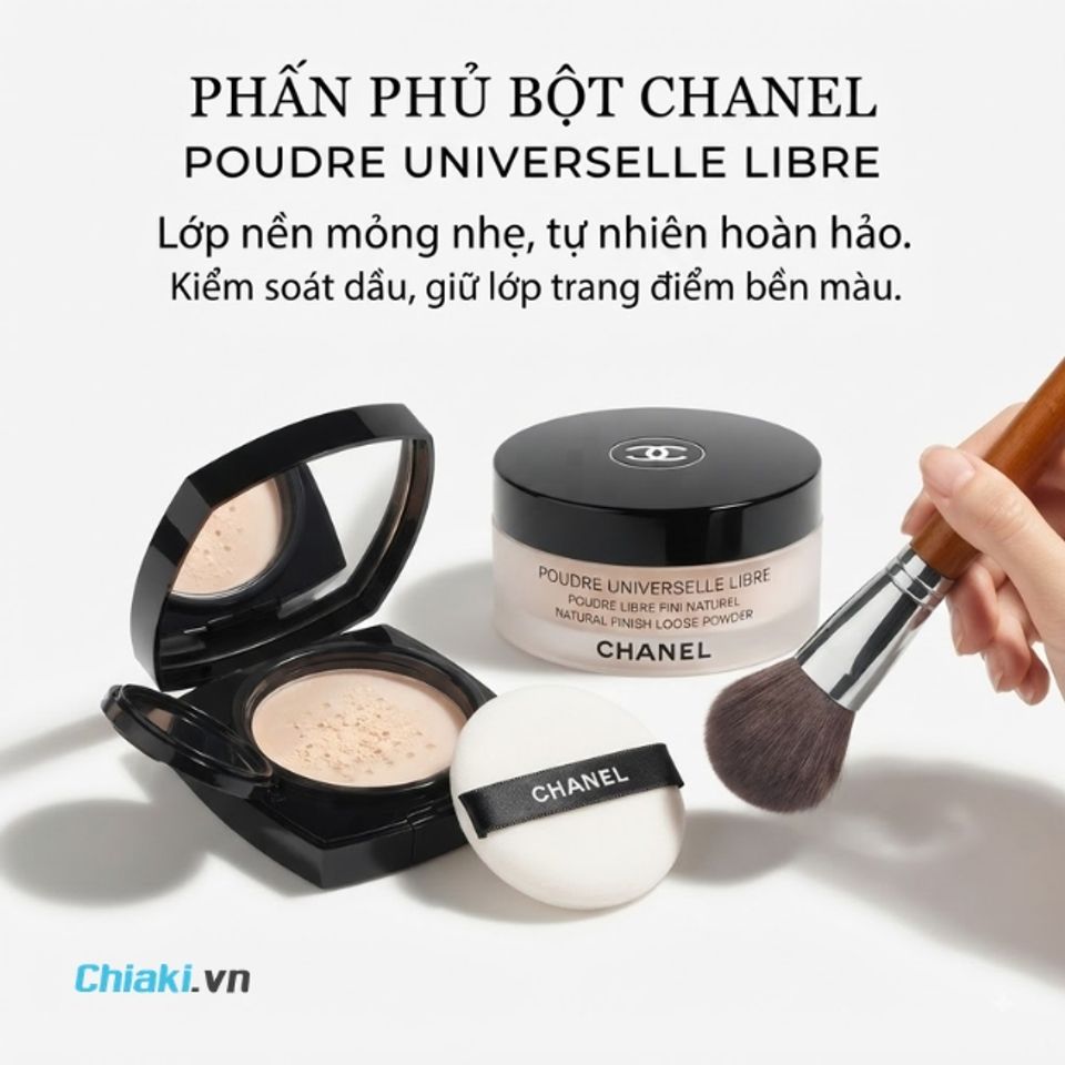 Phấn phủ chống nắng cao cấp Chanel Poudre Universelle Libre Tone 12 tạo lớp phủ nhẹ v&agrave; hỗ trợ kiểm so&aacute;t dầu