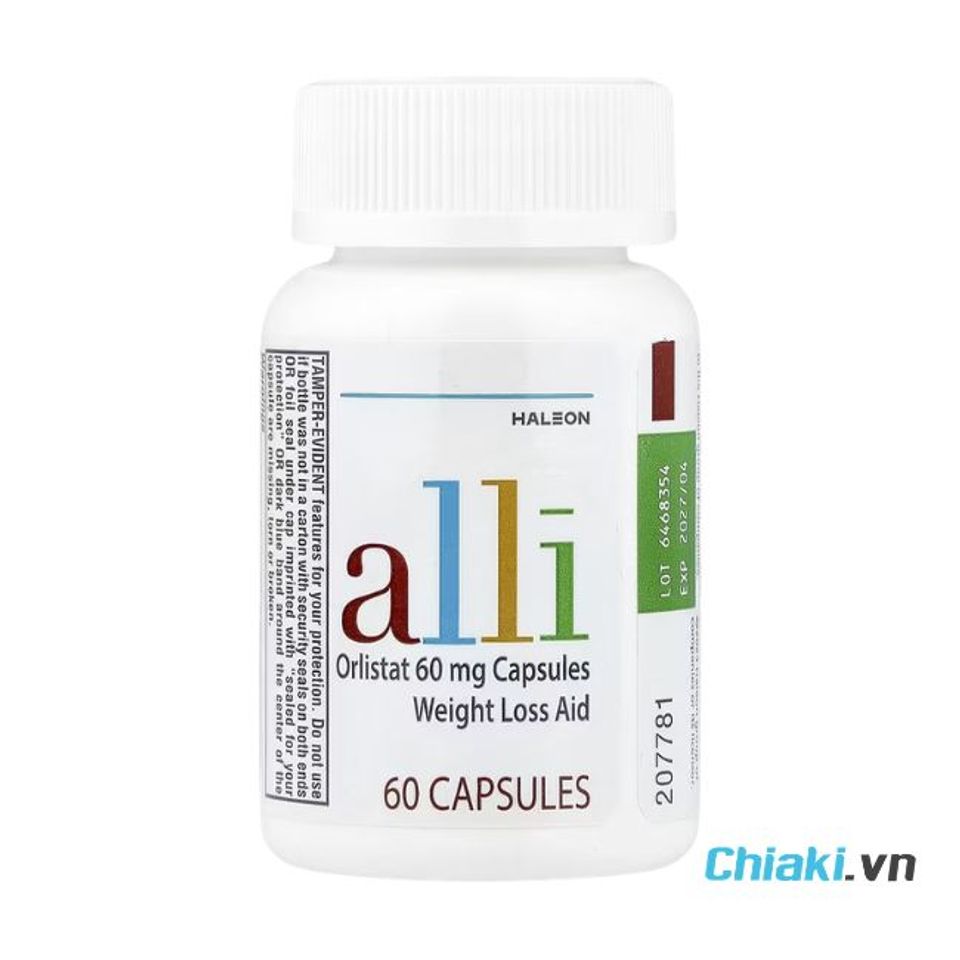 Thuốc giảm c&acirc;n Alli Orlistat 60 mg Capsules Weight Loss Aid