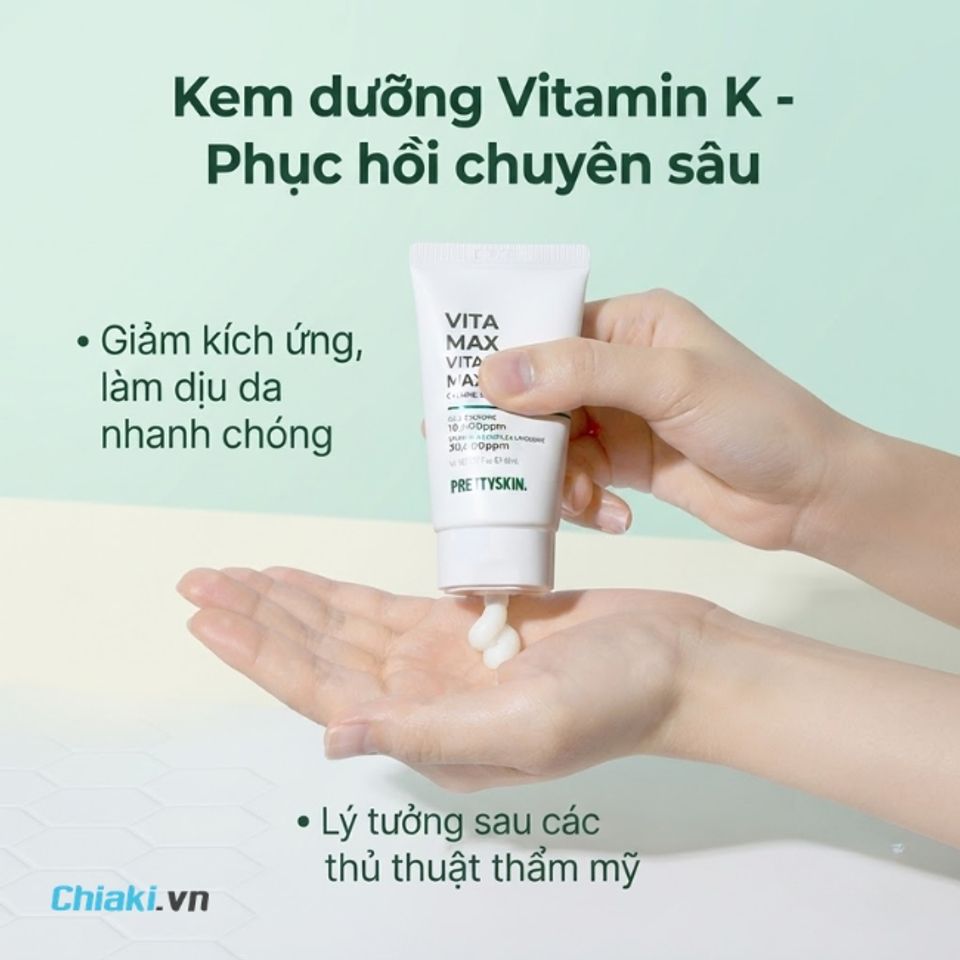 Kem dưỡng vitamin K l&agrave; sản phẩm chăm s&oacute;c da chuy&ecirc;n s&acirc;u, ứng dụng hoạt chất Vitamin K v&agrave;o sản phẩm