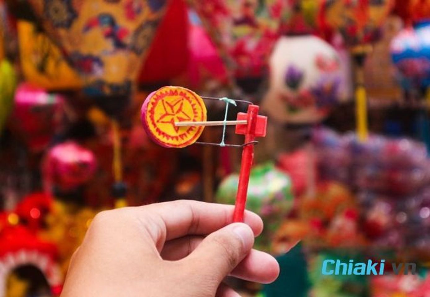 Đồ chơi trung thu cho b&eacute; - Trống bỏi&nbsp;