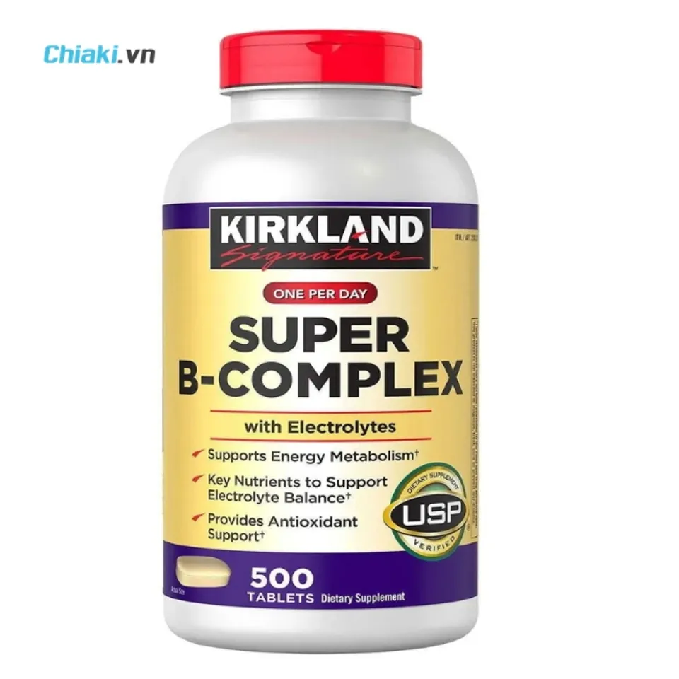 Vi&ecirc;n vitamin B tổng hợp của Mỹ Super B-Complex Kirkland