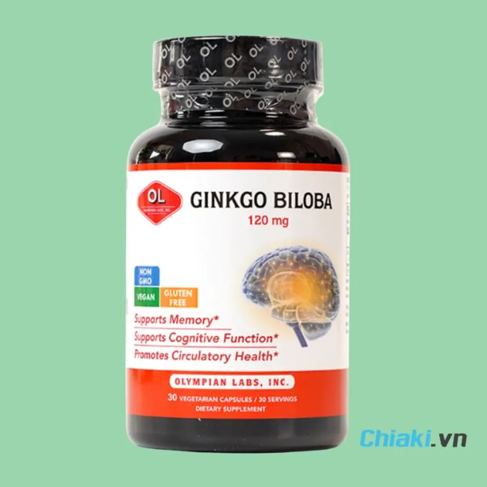Thuốc bổ n&atilde;o Ginkgo Biloba Mỹ Olympian Labs 120mg&nbsp;