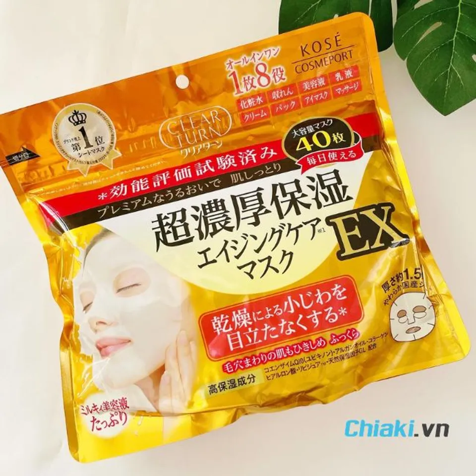 Mặt nạ Nhật Bản Kose Clear Turn Aging Care EX&nbsp;