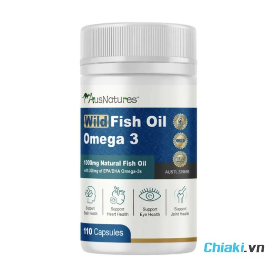 Vi&ecirc;n uống AusNatures Wild Fish Oil Omega 3 của &Uacute;c