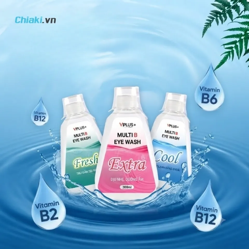 Nước rửa mắt tốt VIPLUS+ Multi B Eye Wash Việt Nam duy tr&igrave; đ&ocirc;i mắt khỏe mạnh, hạn chế tối đa t&igrave;nh trạng kh&ocirc; mỏi mắt