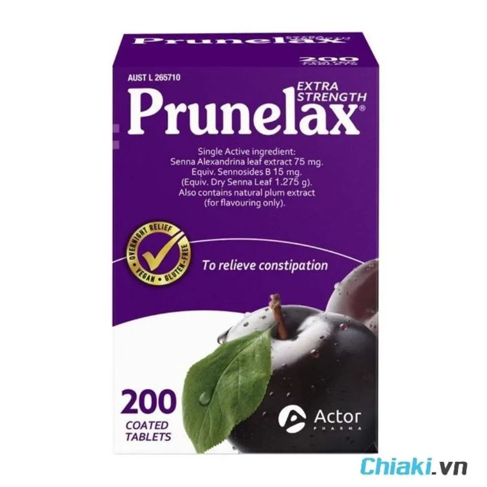 Thuốc trị t&aacute;o b&oacute;n của Mỹ Prunelax