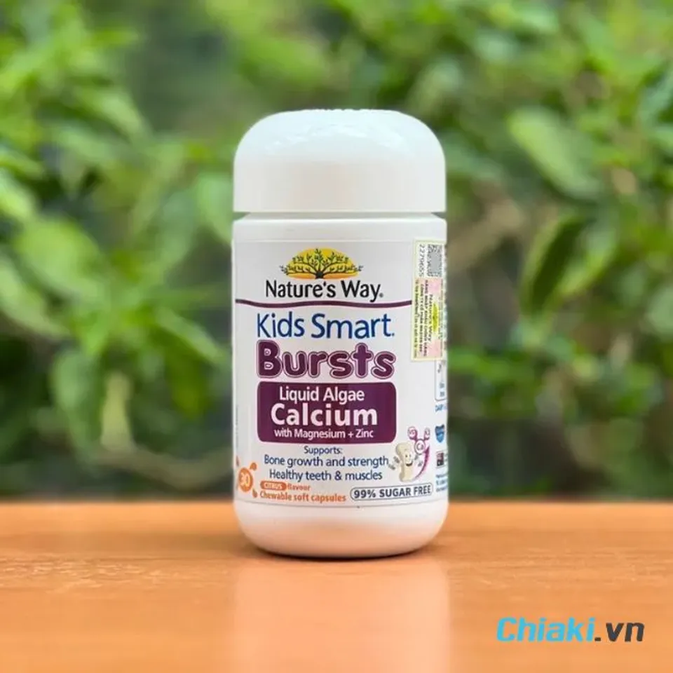 Canxi hữu cơ &Uacute;c Nature's Way Bursts Calcium With Magnesium + Zinc