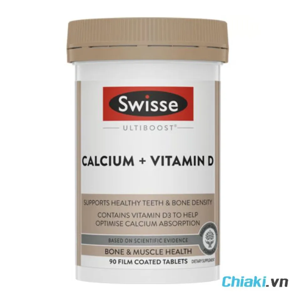 Canxi hữu cơ của &Uacute;c Swisse Calcium + Vitamin D