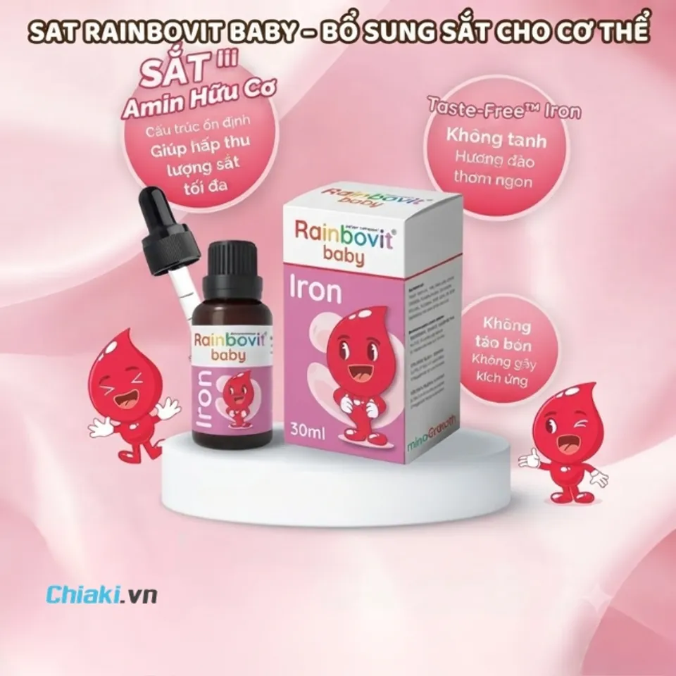 Sắt hữu cơ cho b&eacute; dưới 1 tuổi Rainbovit Baby Iron&nbsp;