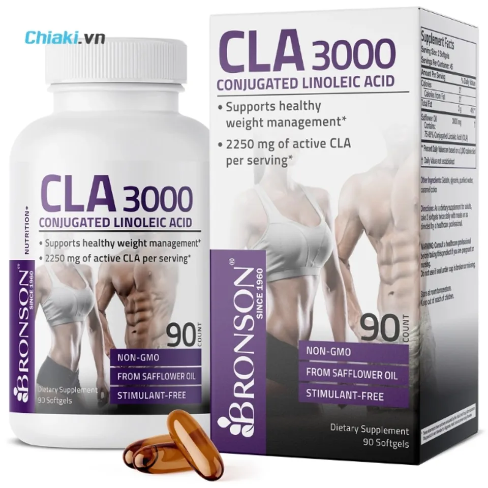 Thuốc giảm c&acirc;n nặng của Mỹ Bronson Organic CLA 3000mg
