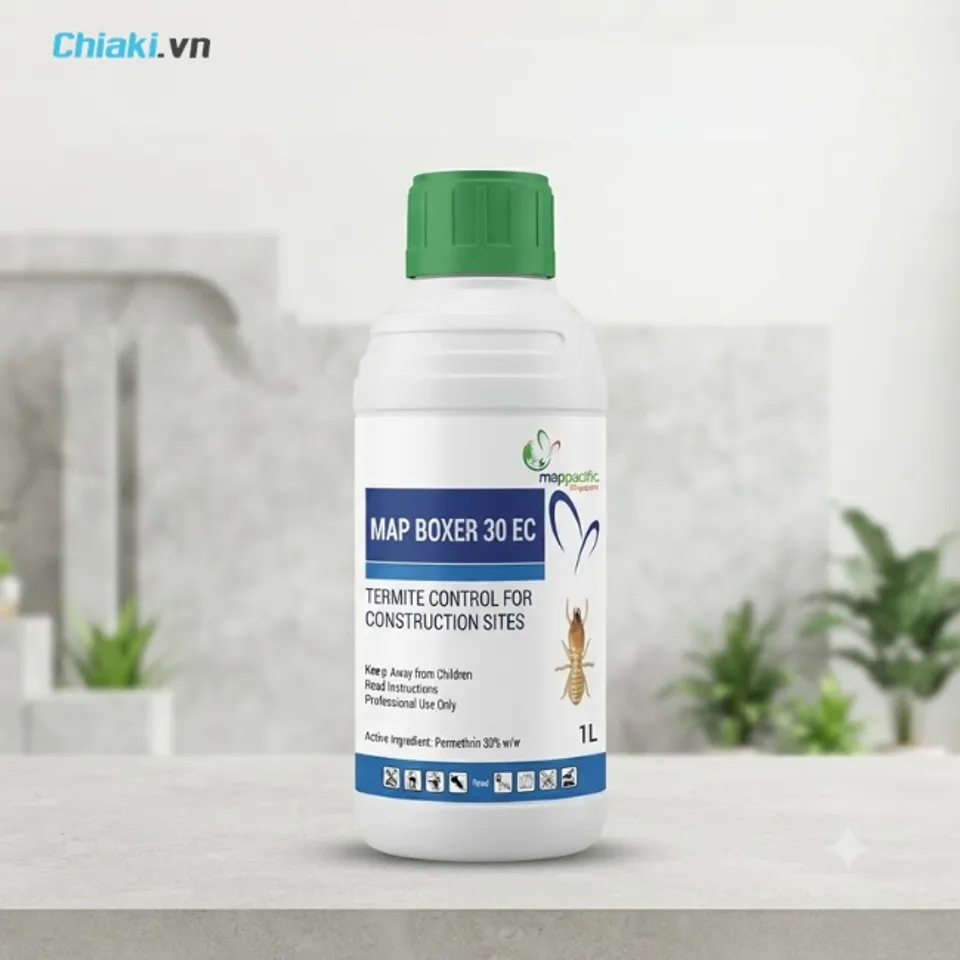 Thuốc trị mối mọt MAP BOXER 30EC th&iacute;ch hợp sử dụng cho c&ocirc;ng tr&igrave;nh, bề mặt gỗ