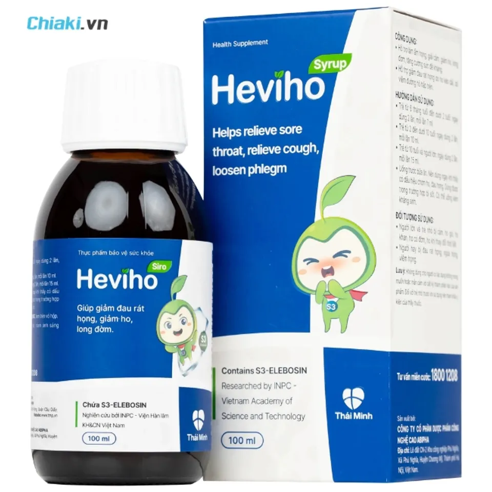 Siro ho long đờm cho b&eacute; Heviho Th&aacute;i Minh&nbsp;