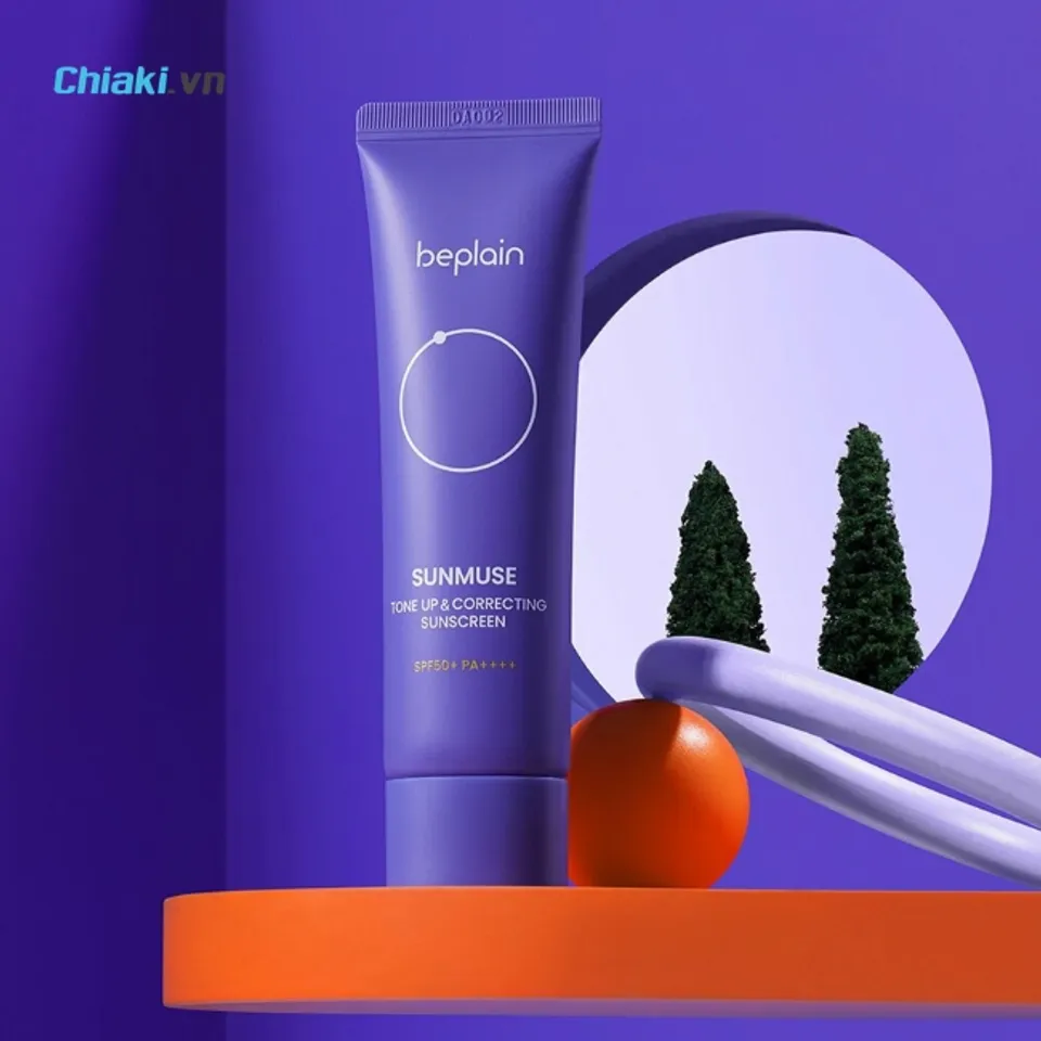 Kem chống nắng gi&aacute; học sinh Beplain Sunmuse Tone Up & Correcting Sunscreen SPF50+
