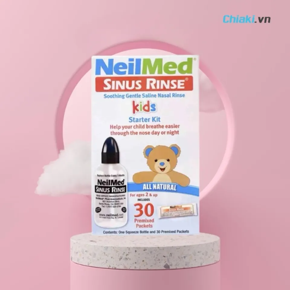 B&igrave;nh rửa mũi d&agrave;nh cho b&eacute; NeilMed Sinus Rinse Kids Mỹ l&agrave;m sạch khoang mũi của b&eacute;