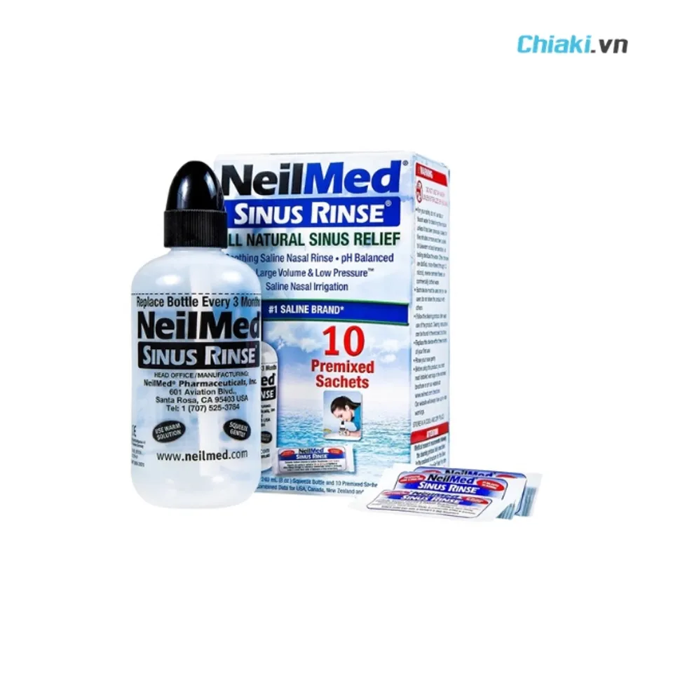 Bộ dụng cụ vệ sinh mũi NeilMed Sinus Rinse cho b&eacute; v&agrave; cả gia đ&igrave;nh