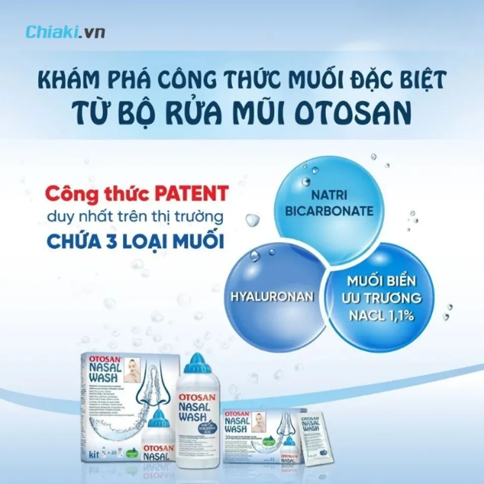 Bộ b&igrave;nh rửa mũi Otosan Nasal Wash Kit ph&ugrave; hợp với b&eacute; từ 6 tuổi