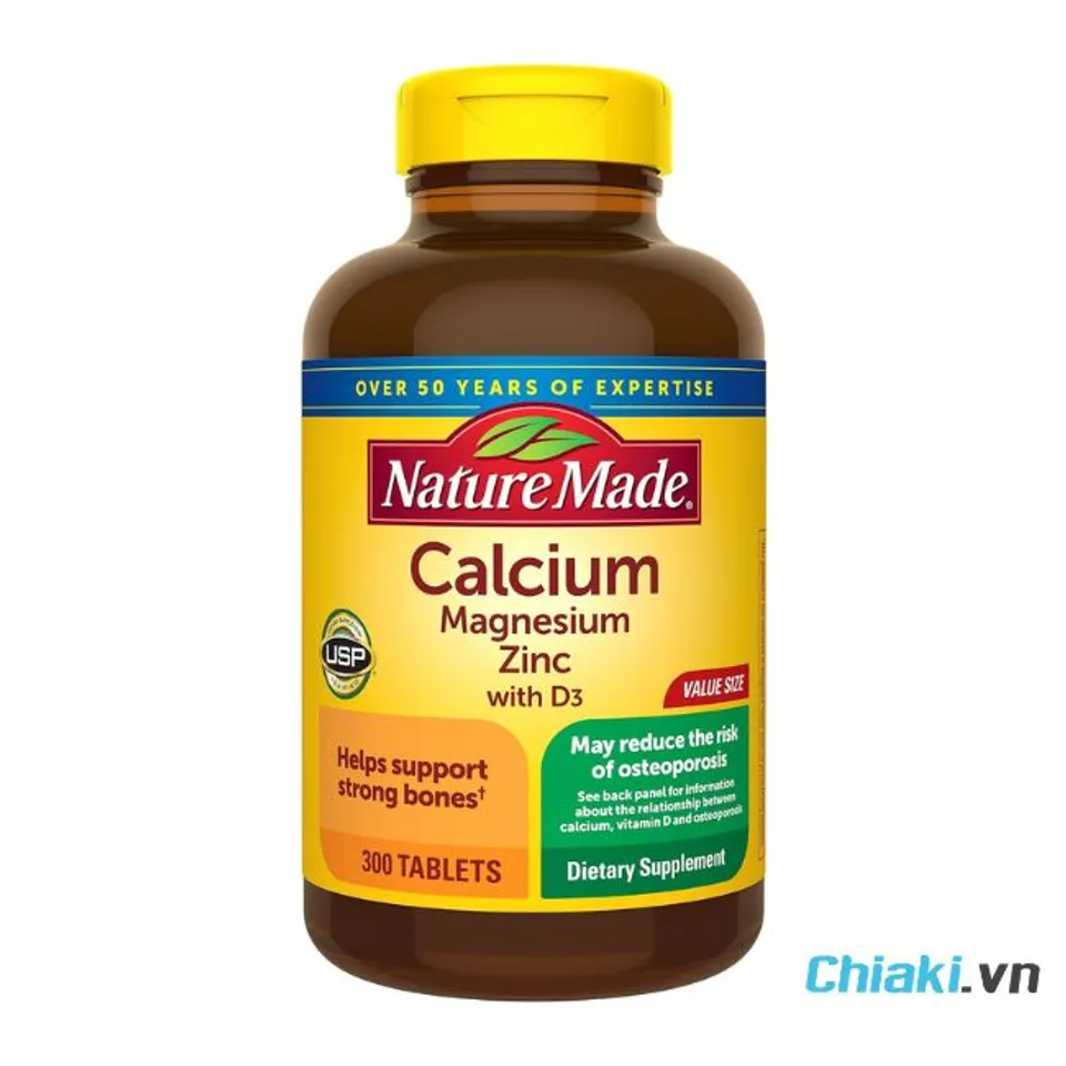 Thuốc bổ sung Canxi Magie D3 của Mỹ Nature Made