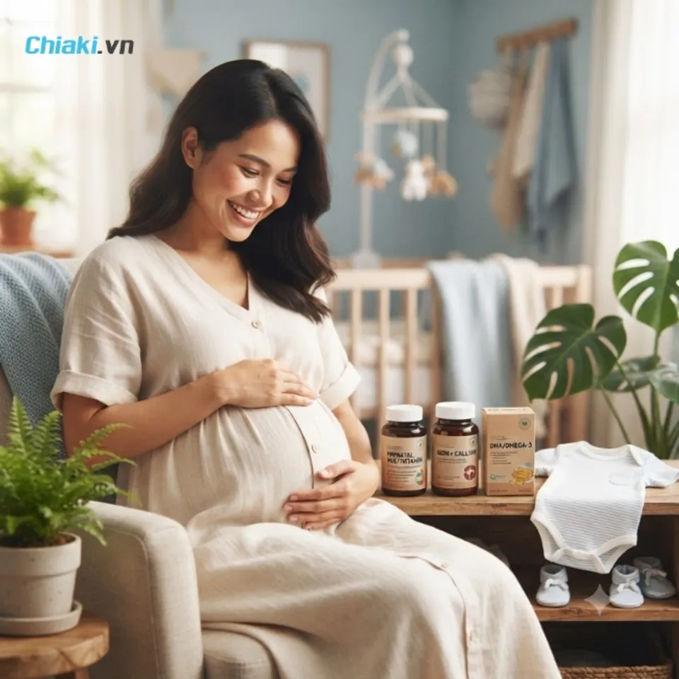Bổ sung dưỡng chất cho thai kỳ khỏe mạnh c&ugrave;ng vitamin bầu ch&iacute;nh h&atilde;ng tại Chiaki.vn