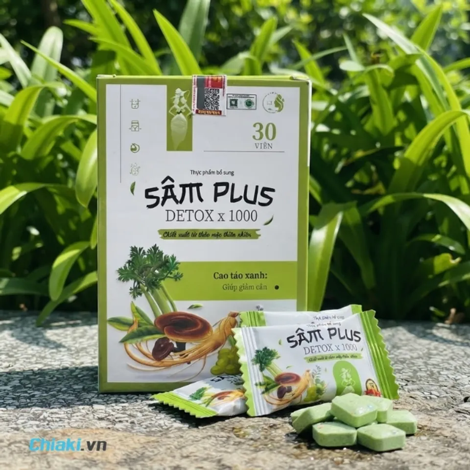 Kẹo s&acirc;m Plus Detox X1000 Việt Nam hỗ trợ giảm c&acirc;n thanh lọc đường ruột, đ&agrave;o thải mỡ thừa