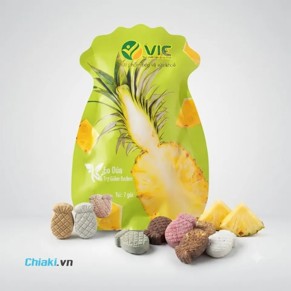 Kẹo dứa giảm c&acirc;n VIC Organic Việt Nam ph&acirc;n giải protein v&agrave; đốt ch&aacute;y mỡ thừa hiệu quả