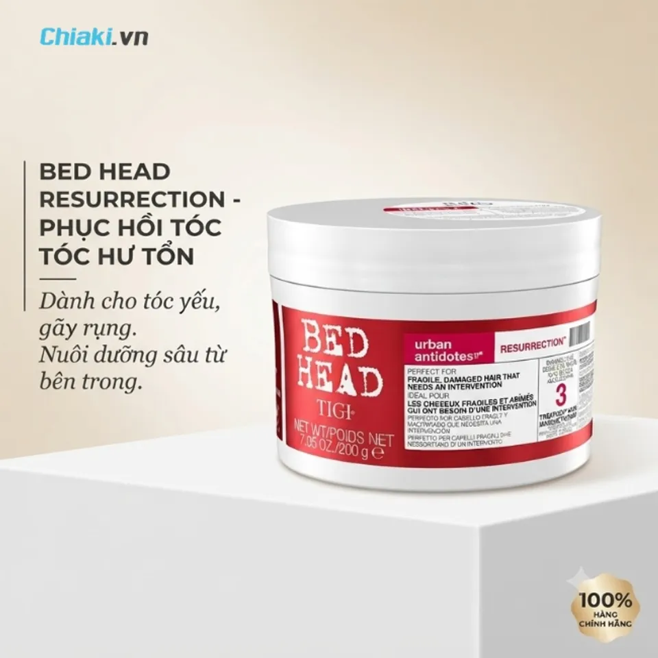 Dầu hấp t&oacute;c phục hồi chuy&ecirc;n s&acirc;u TIGI Bed Head Resurrection Mask