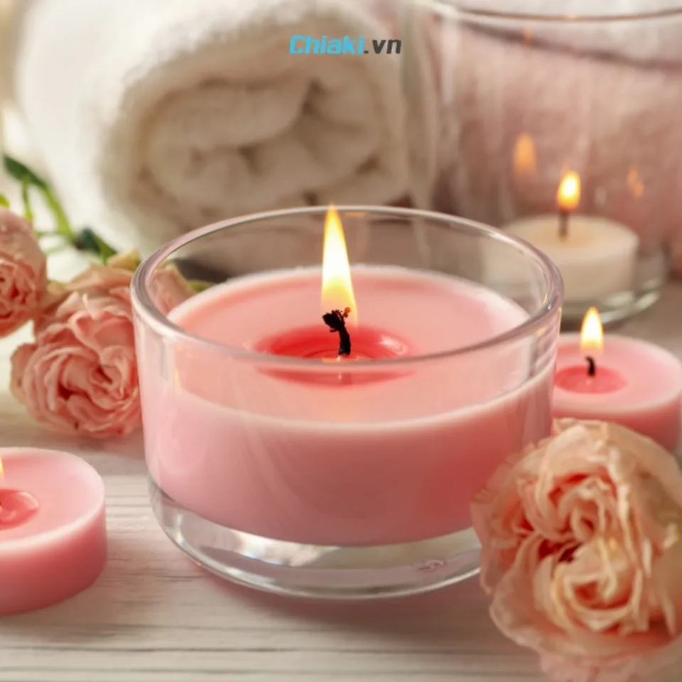 Nến thơm c&oacute; thể tạo kh&ocirc;ng gian ấm &aacute;p, thư gi&atilde;n v&agrave; ph&ugrave; hợp l&agrave;m qu&agrave; cưới