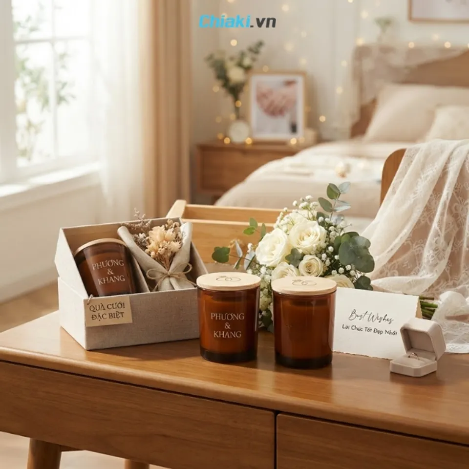 Nến thơm l&agrave; m&oacute;n qu&agrave; nhỏ ph&ugrave; hợp với những c&ocirc; d&acirc;u y&ecirc;u th&iacute;ch chăm s&oacute;c kh&ocirc;ng gian sống