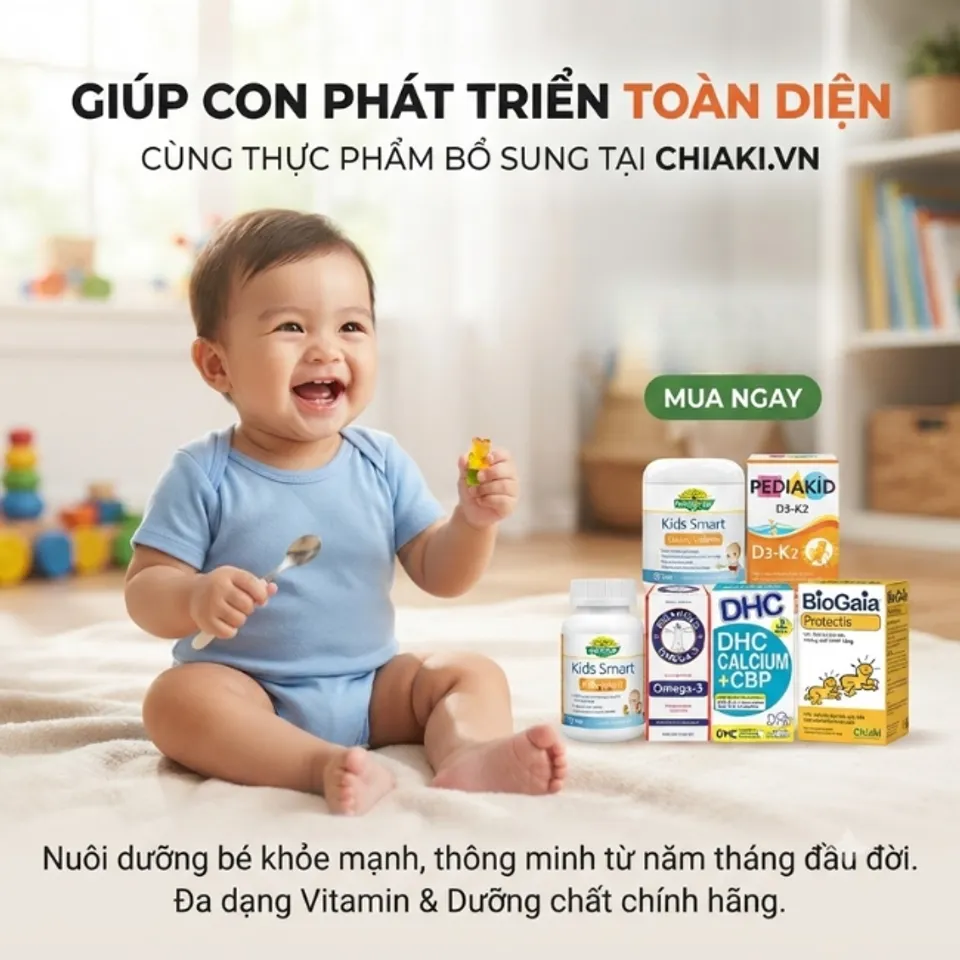 Gi&uacute;p con ph&aacute;t triển to&agrave;n diện c&ugrave;ng thực phẩm bổ sung tại Chiaki