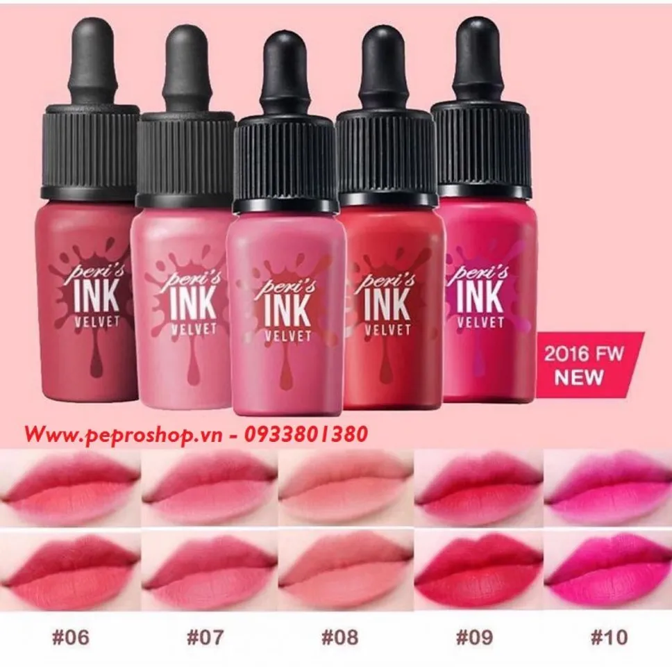 Peripera peri's Ink Velvet c&oacute; t&ocirc;ng m&agrave;u tươi s&aacute;ng