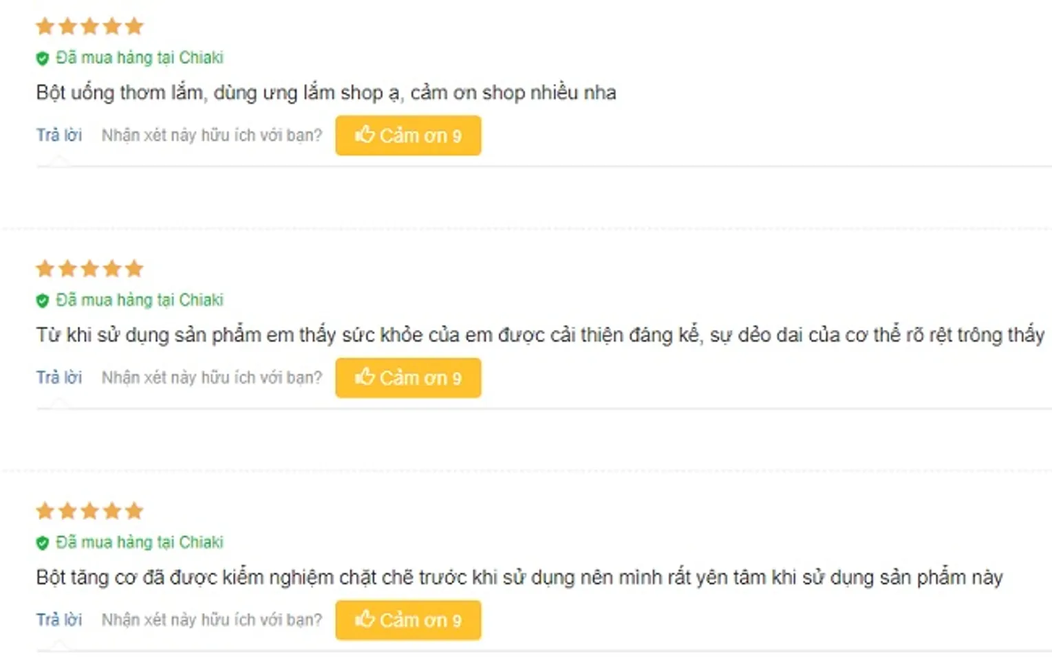 Phản hồi từ ph&iacute;a kh&aacute;ch h&agrave;ng sử dụng Rule 1 Glutamine (1)