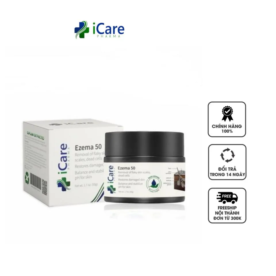 Ezema 50 iCare Pharma hỗ trợ giảm nấm da đầu