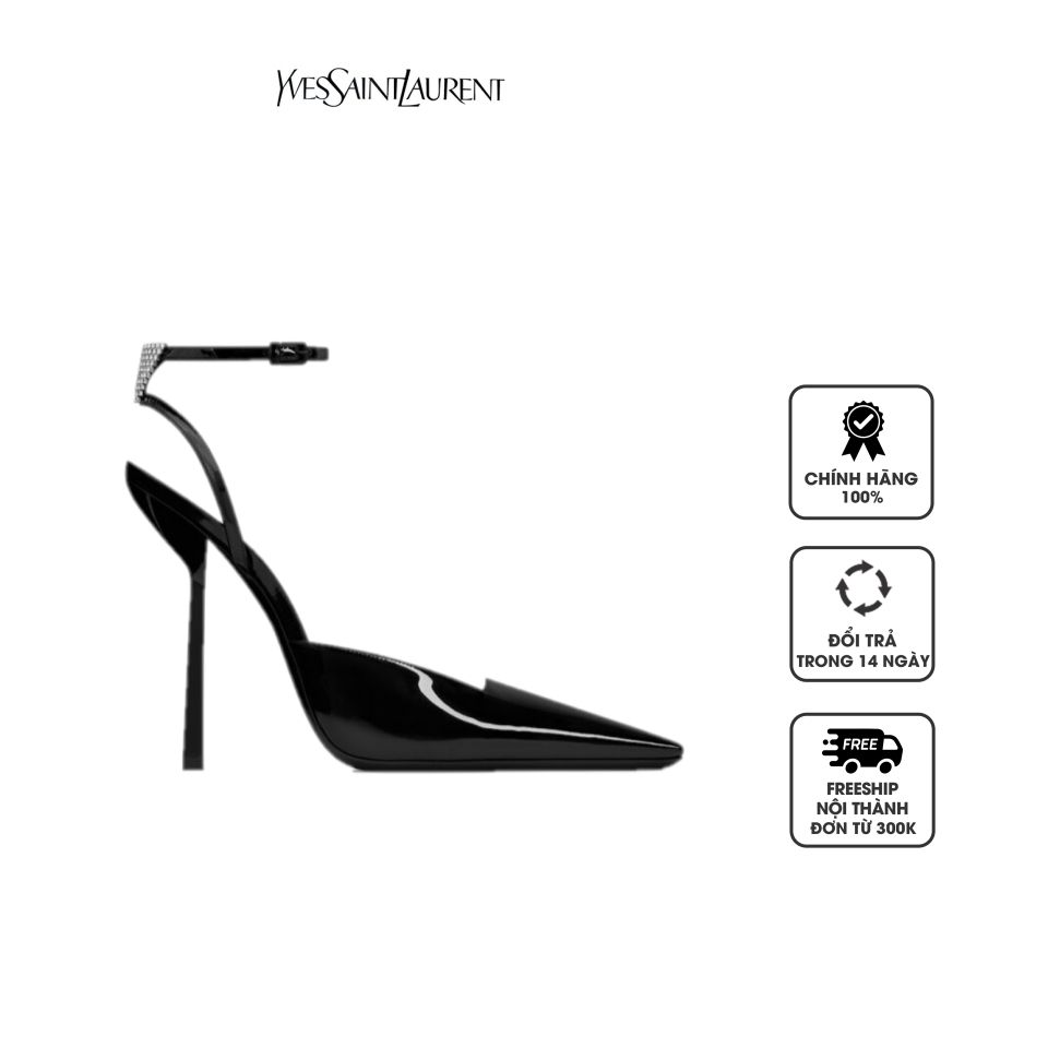 Giày cao gót YSL Anouk Pumps In Patent Leather 7633771TVAD1000 Black, 35