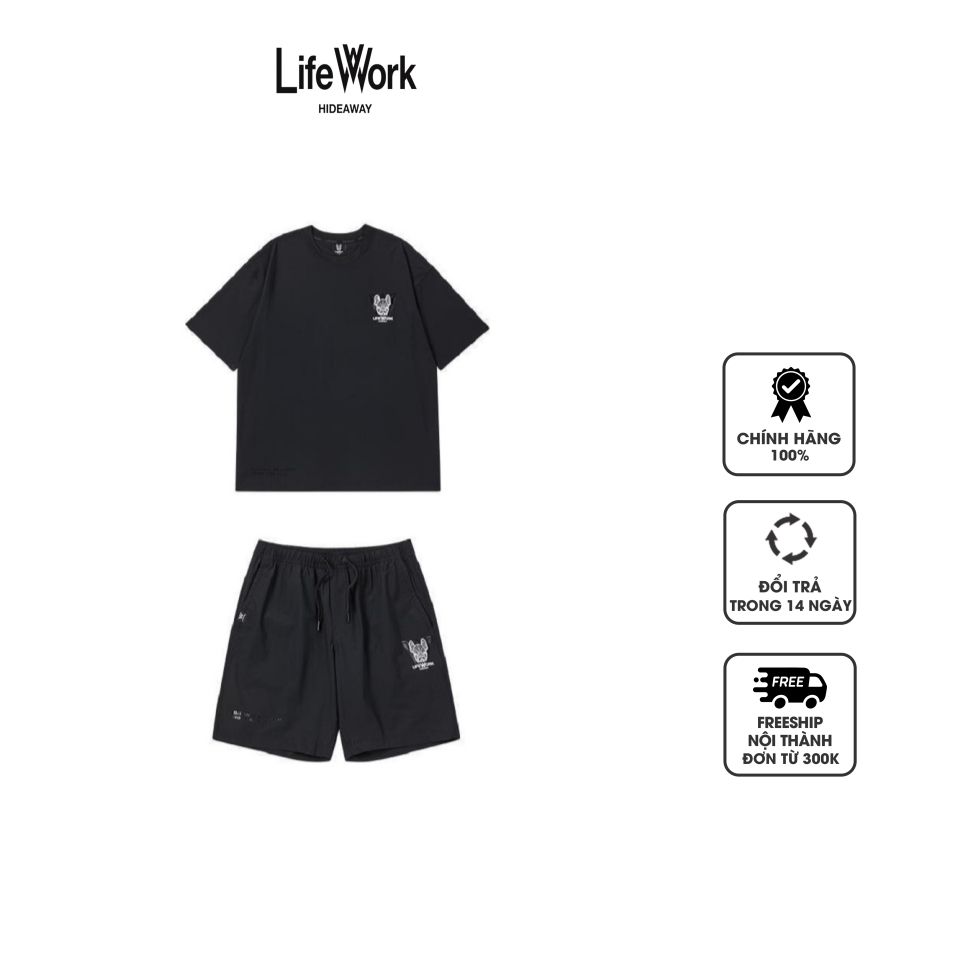 Bộ quần áo LifeWork Venturi Minimaladok LW242TS192/LW242KS192 Black, S