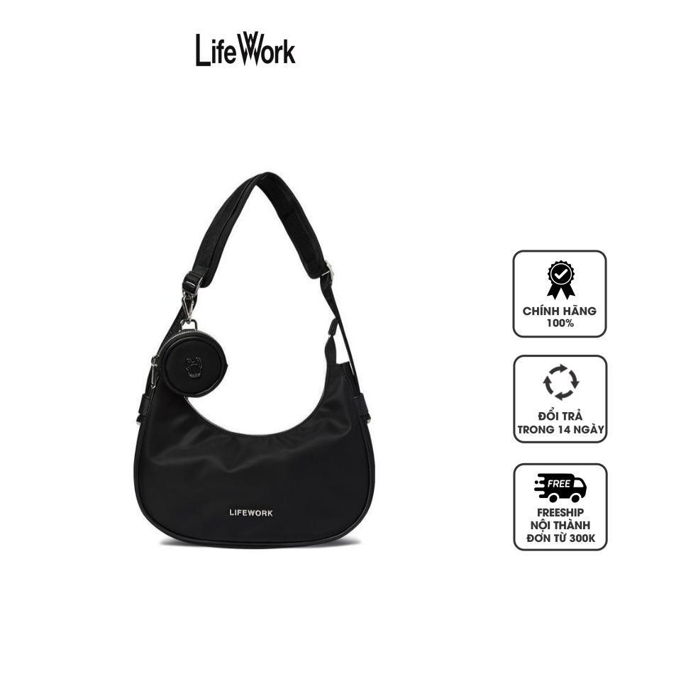 Túi xách LifeWork LW245BG710 Essential Radogram Leather Hobo Bag