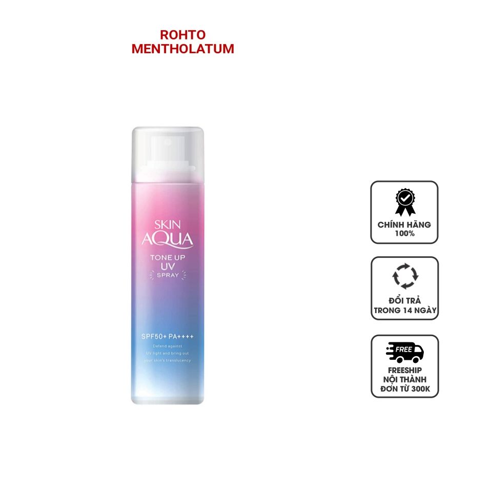Xịt chống nắng nâng tone sáng da Skin Aqua Tone Up UV Spray SPF 50+ PA++++