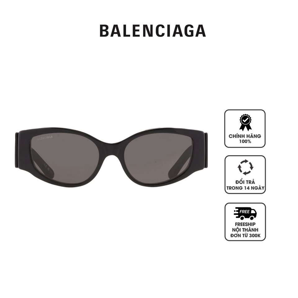 Kính mát nữ Balenciaga Grey Irregular Ladies Sunglasses BB0258S 007 56