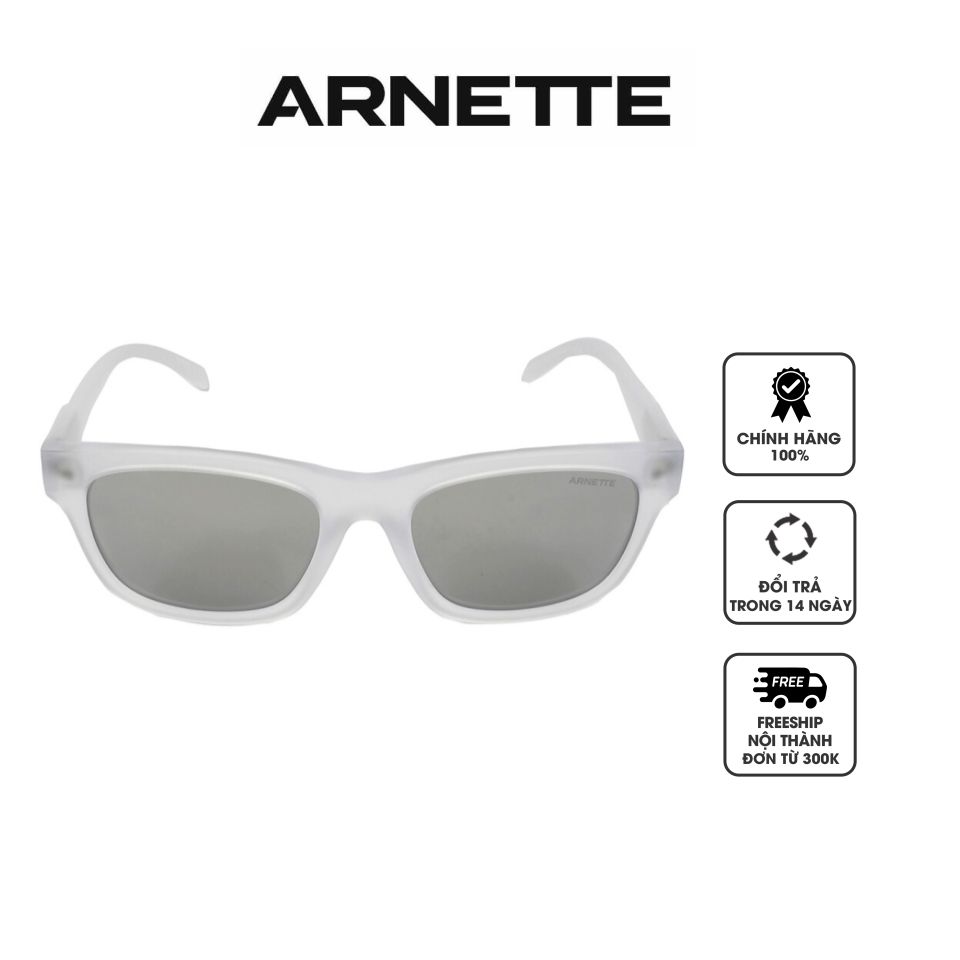 Kính mát Arnette Light Grey Mirror Silver Rectangular Men's Sunglasses AN4284 27616G 54