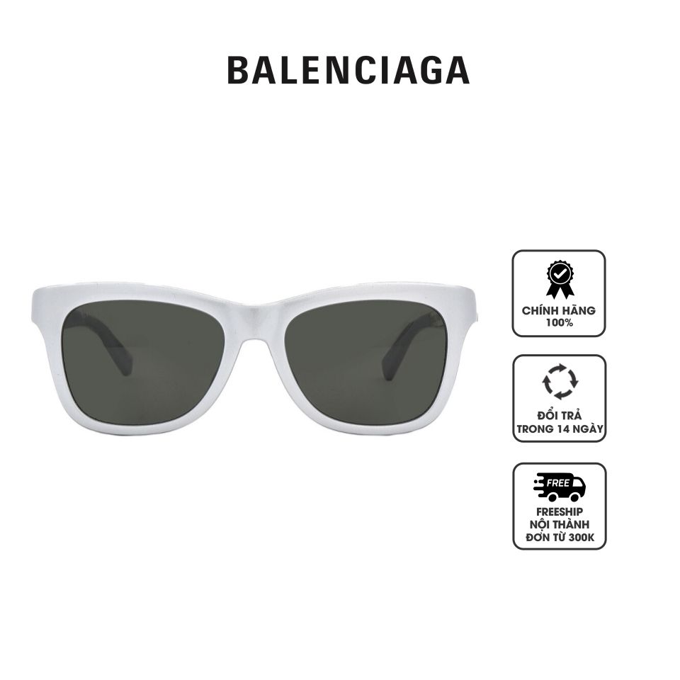 Kính mát nam Balenciaga Grey Square Men's Sunglasses BB0151S 003 55