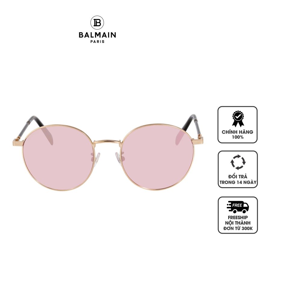 Kính mát nữ Balmain Pink Round Ladies Sunglasses BL6090K 004 55