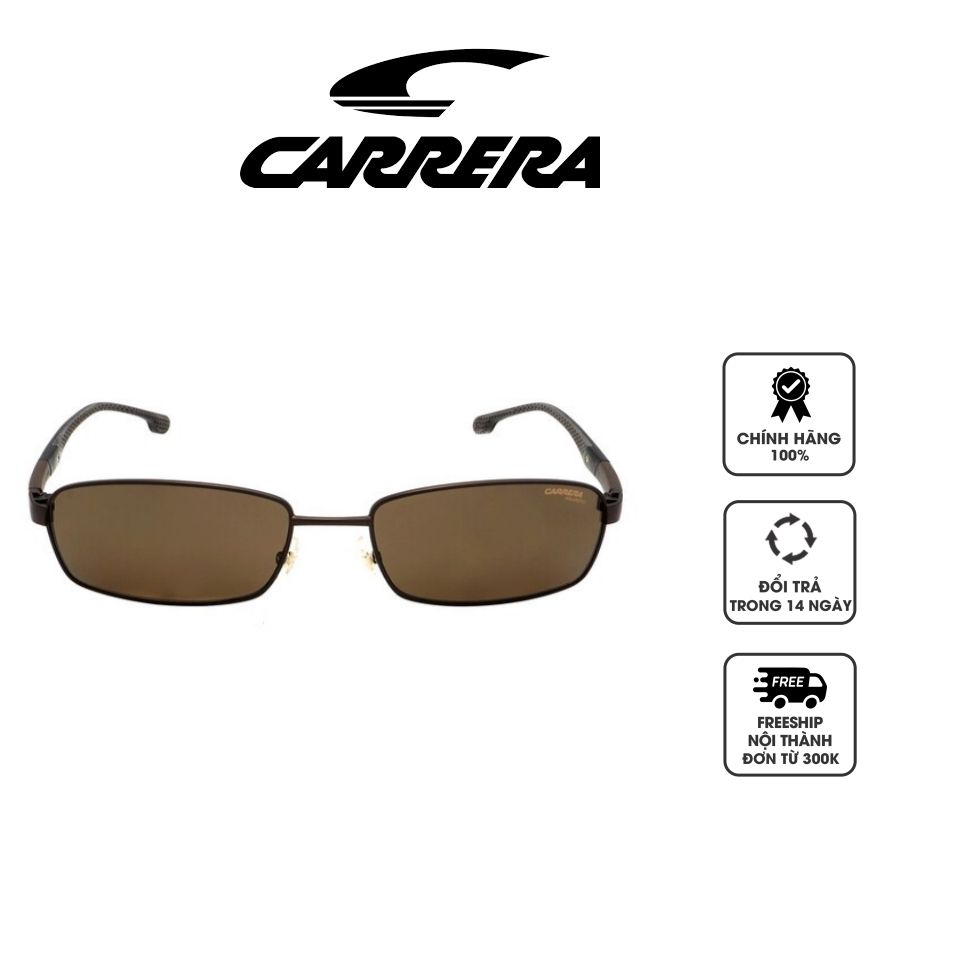 Kính mát Carrera Polarized Bronze Rectangular Men's Sunglasses CARRERA 8037/S 0VZH/SP 58