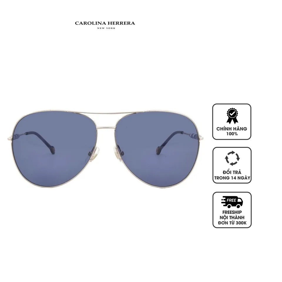 Kính mát nữ Carolina Herrera Blue Pilot CH 0034/S 0DDB/KU 64