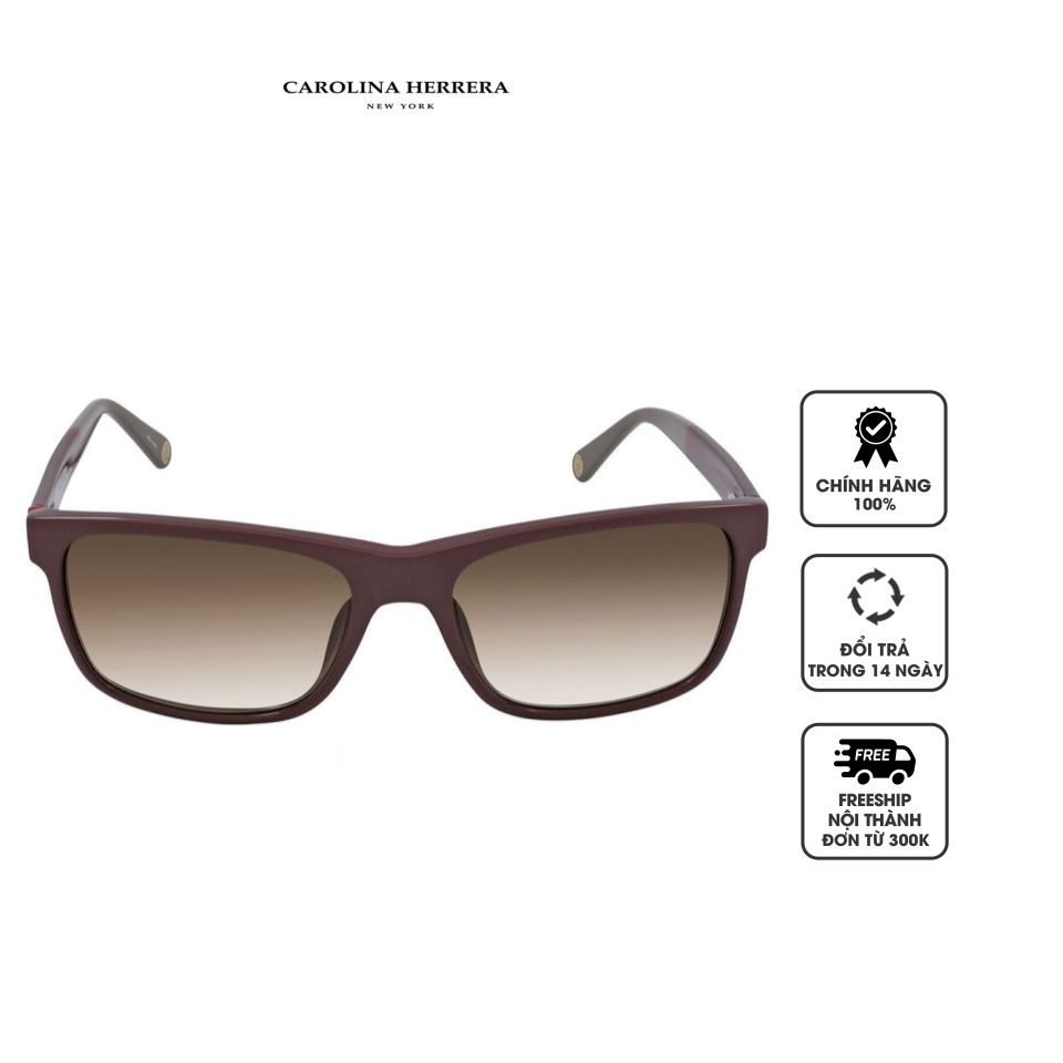 Kính mát Carolina Herrera Brown Gradient Rectangular SHE657 0GFP 56