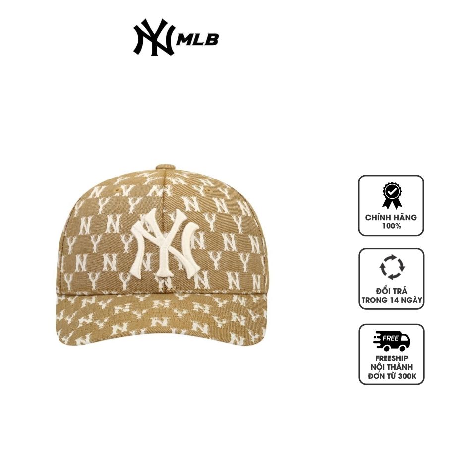 Mũ MLB Monogram Jacquard Structure Cap New York Yankees 32CPFE111-50B