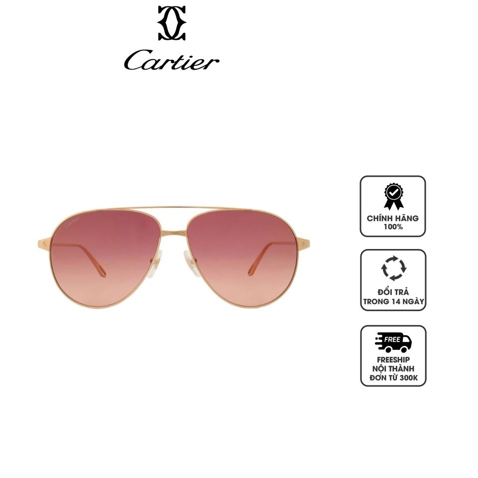 Kính mắt Cartier Brown Pilot Ladies Sunglasses CT0298S 008 59