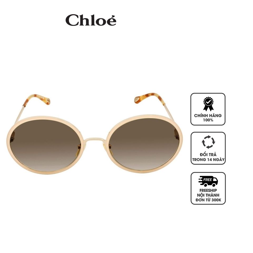 Kính mát nữ Chloe Brown Gradient Oval Ladies CH0100S 004 60