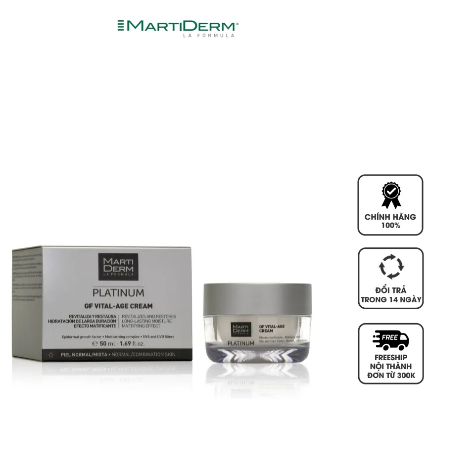 Kem dưỡng phục hồi hỗ trợ trẻ hóa da MartiDerm Platinum GF Vital Age Cream