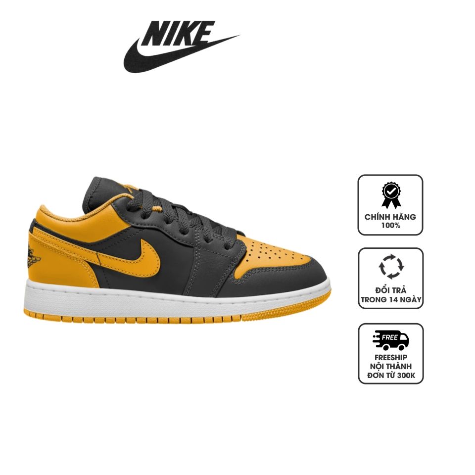 Giày Nike Air Jordan 1 Low Yellow Ochre 553558-072, 40