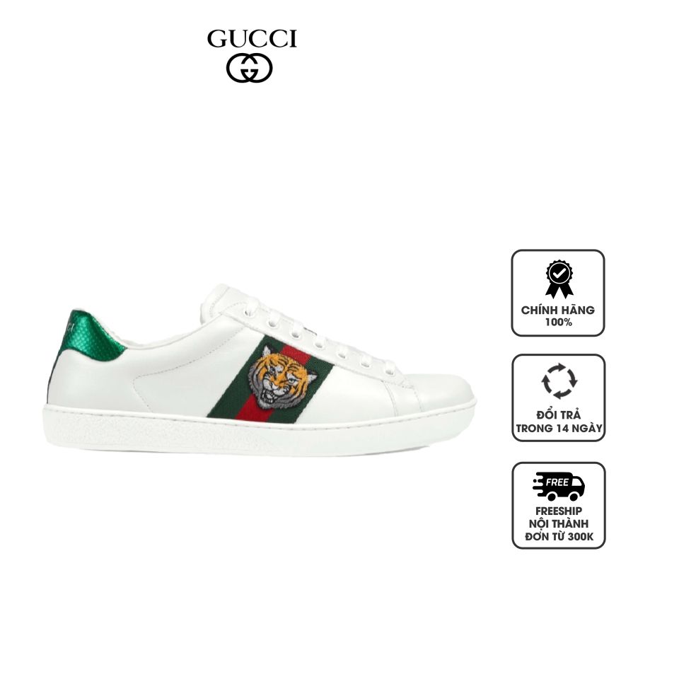 Giày thể thao Gucci Ace Sneaker With Embroidered Tiger, 41