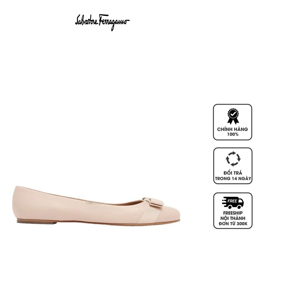 Giày búp bê Salvatore Ferragamo Varina Ballet Flats 01A181 757566 màu hồng nhạt, 8.5