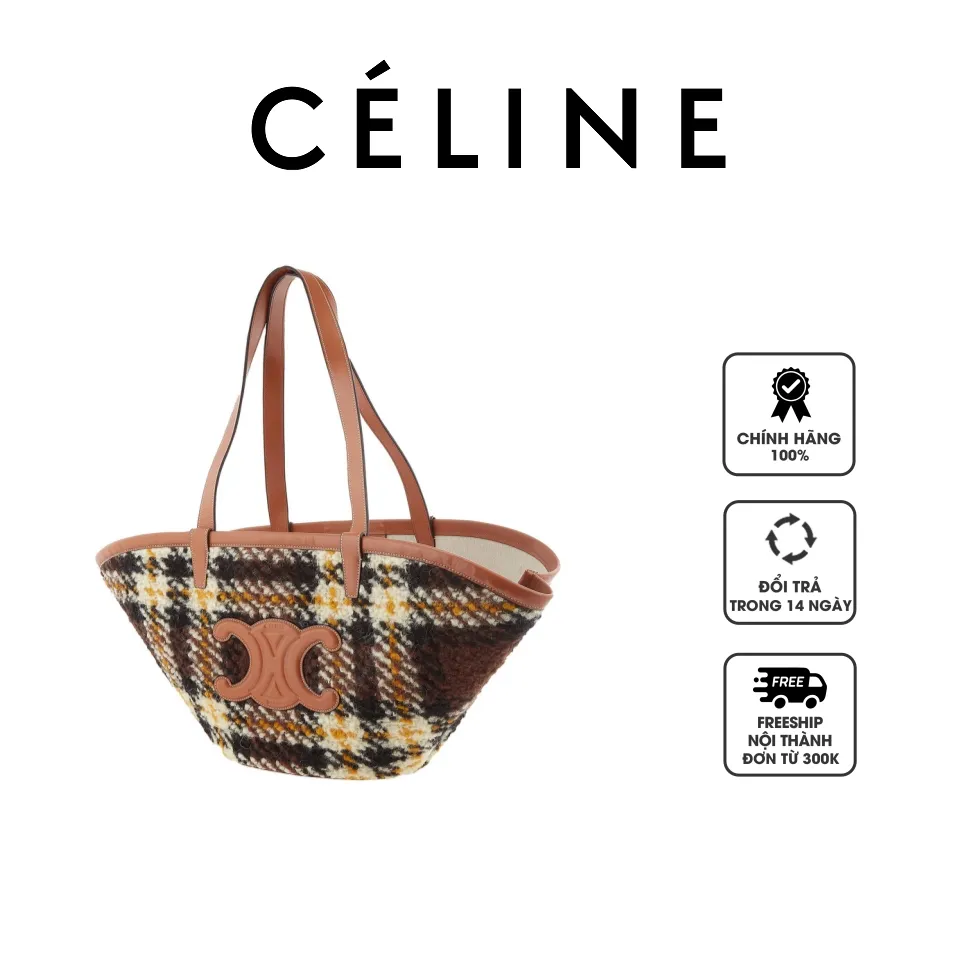 Túi xách Celine Ladies Plaid Fabric Tote Bag Item No. 196952EO411YW